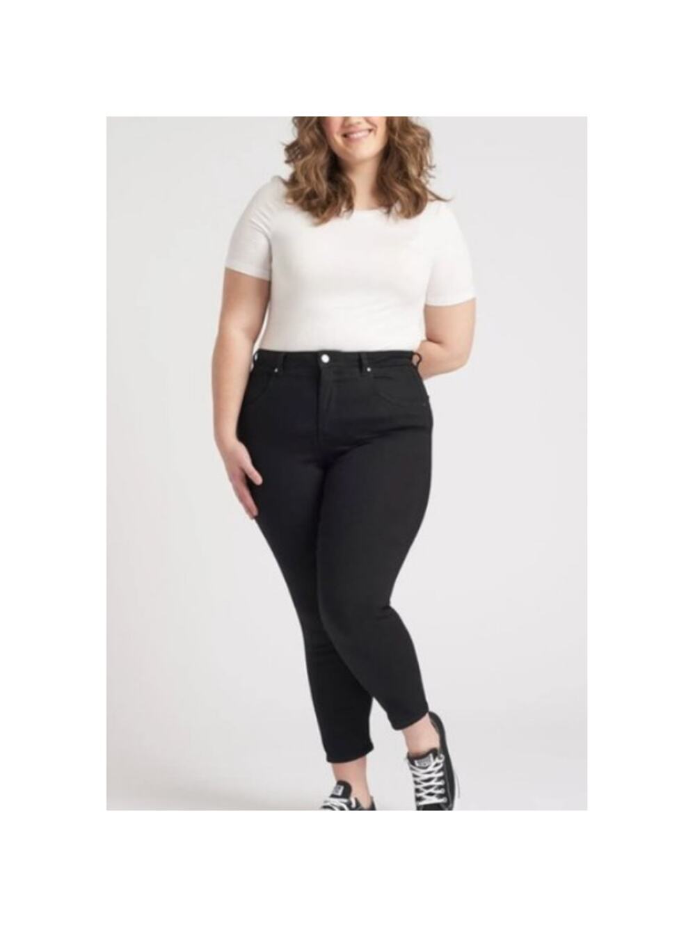 Anthropologie UNIVERSAL STANDARD Black Seine High Rise Black Jeans 38P
